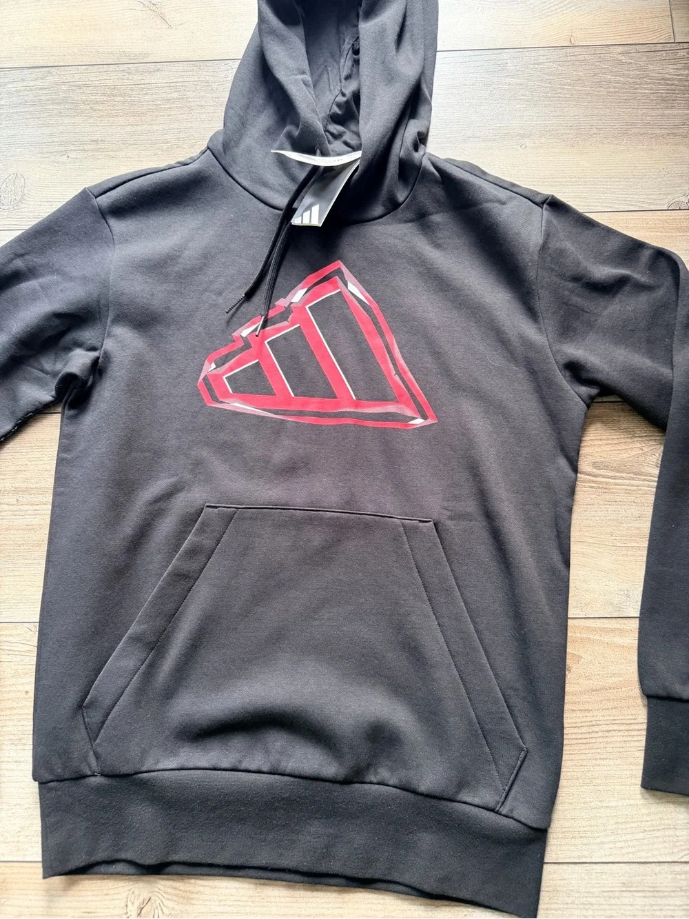 Adidas Men's Size Small Evo Pullover Hoodie. Black/Red. New with Tags